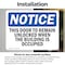 Signmission This Door To Remain Unlocked When The Building, 7 in W x Rectangle, Vinyl Decal OS-2PACK-NS-D-57-L-18607 - alternate 3